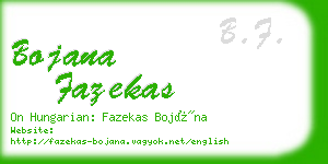 bojana fazekas business card